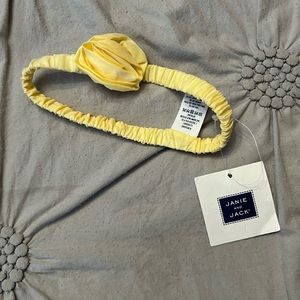 Yellow rose bud headband